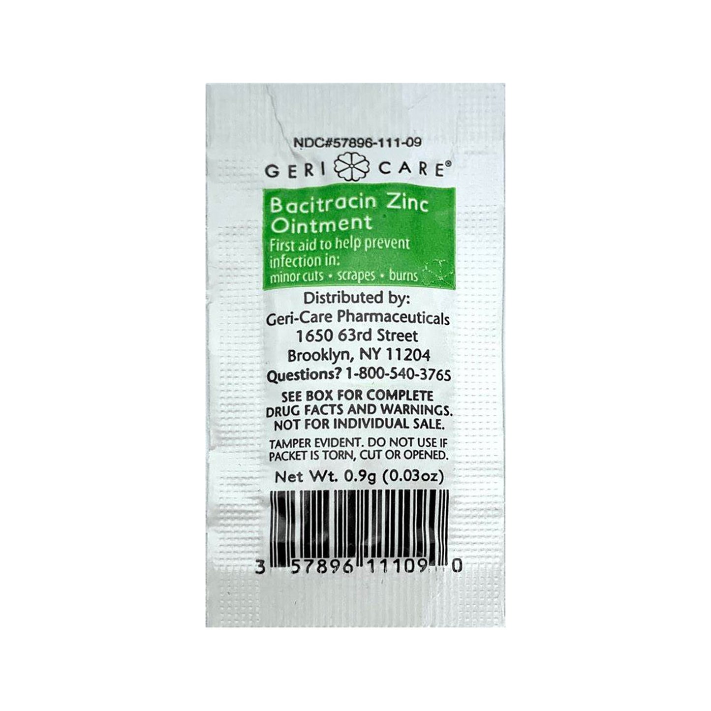 BACITRACIN ZINC, OINT 0.9GM (144/BX 12BX/CS)