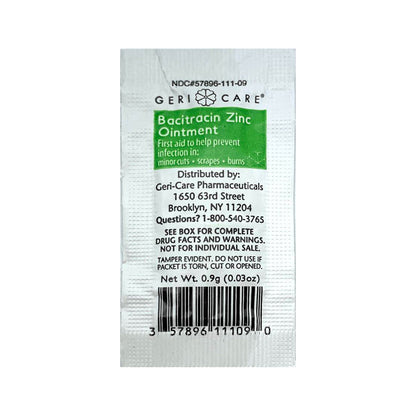 BACITRACIN ZINC, OINT 0.9GM (144/BX 12BX/CS)