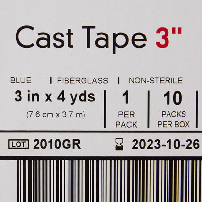 TAPE, CAST BLU LF 3"X4YDS (10RL/BX)
