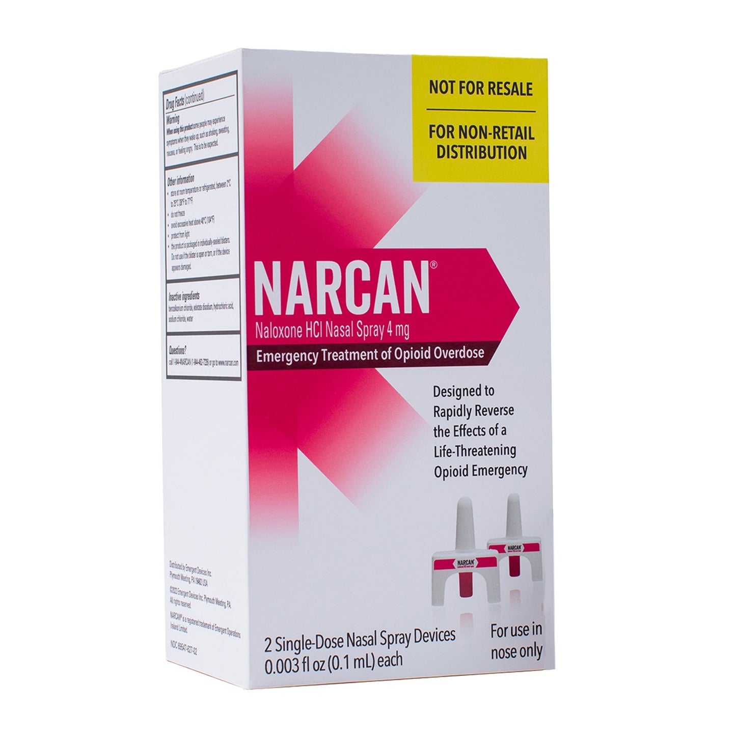 NARCAN NASAL, SPR 4MG (2/CT 12CT/CS)