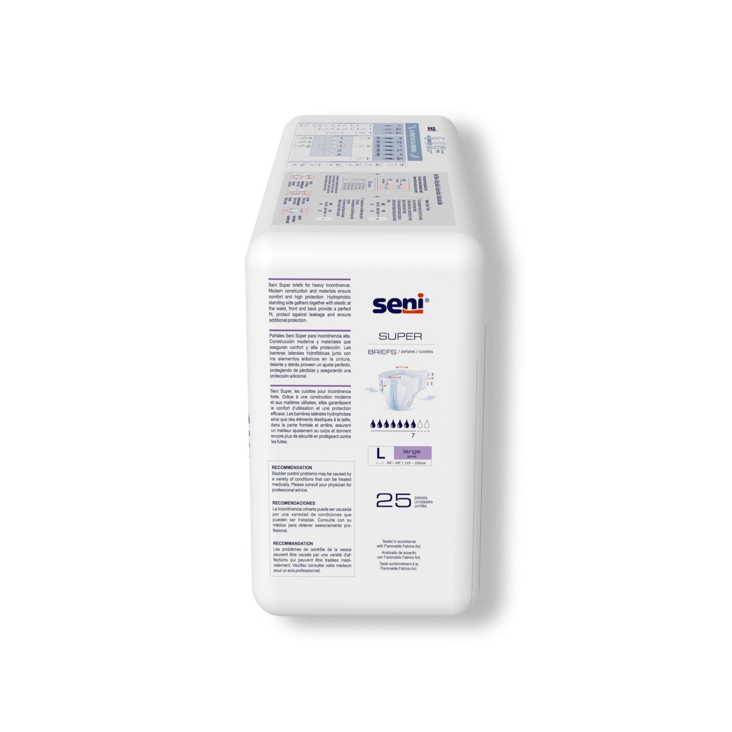 BRIEF, INCONT SENI SUPER LG 45"-59" (25/PK 3PK/CS)