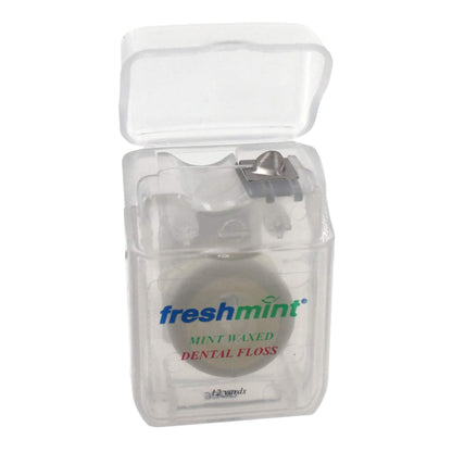 FLOSS, DENTAL WAXED MINT 12YDS(12/PK 12PK/CS)