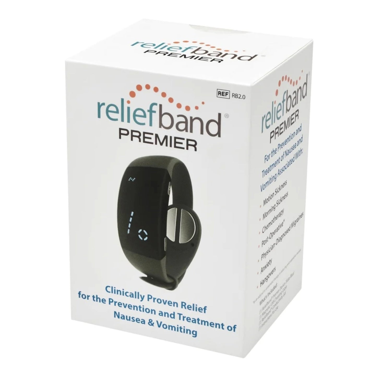 WRISTBAND, ANTI-NAUSEA RELIEFBAND PREM CHARCOAL (24/CS)