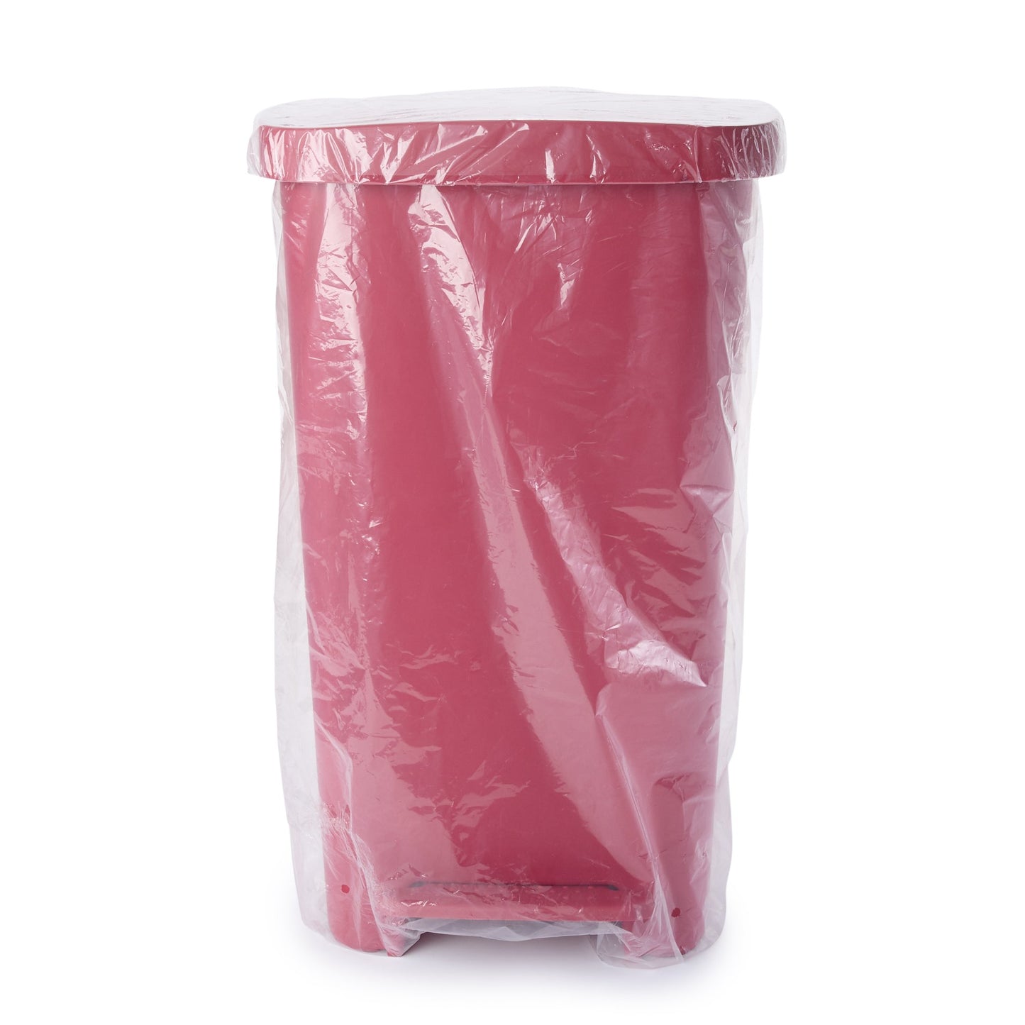 WASTECAN, STEP-ON RECTNGL PLASRED 52QT
