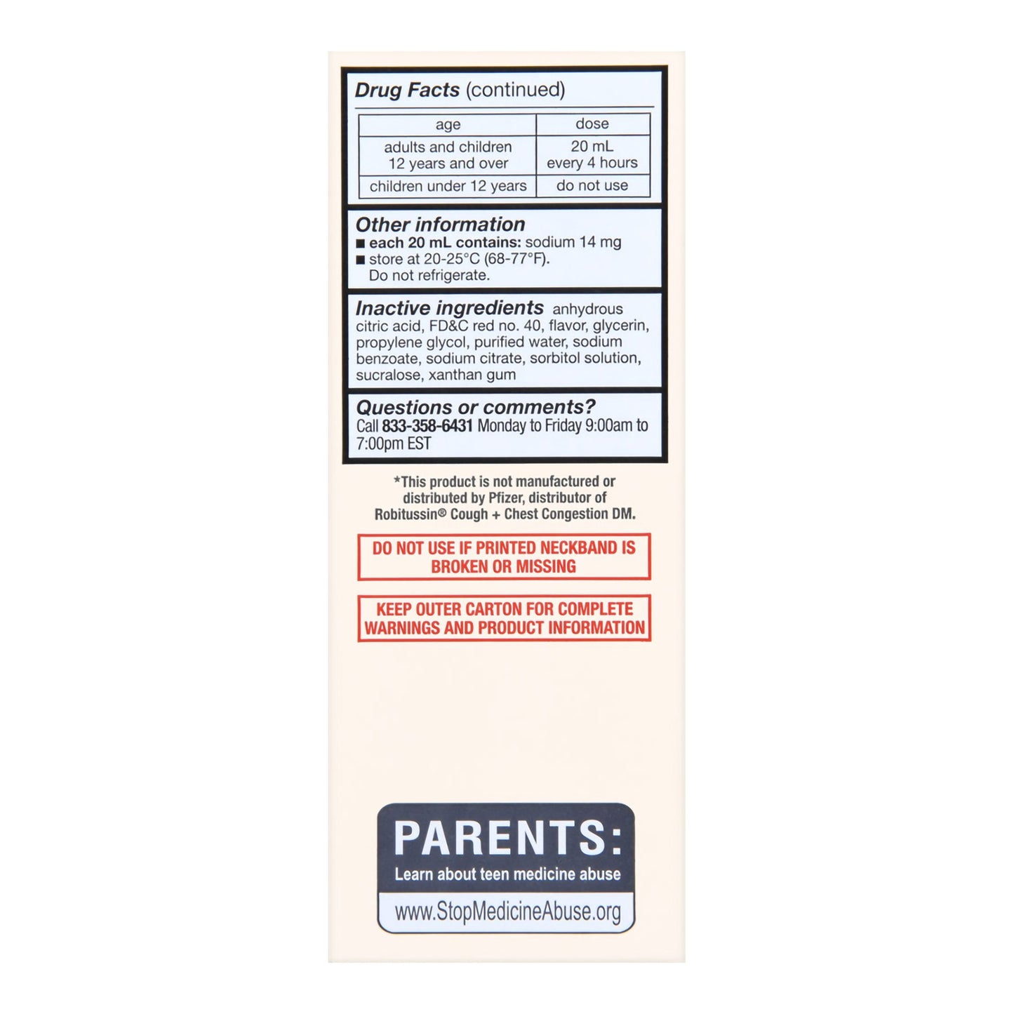 TUSSIN DM, LIQ FT SM ADLT 50-5MG/5ML 4OZ