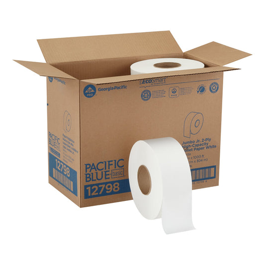 TISSUE, TOILET ENVSN 2PLY JUMBO WHT (8RL/CS)