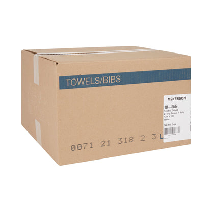 TOWEL, PRO 2PLY/POLY WHT 13X18(500/CS)