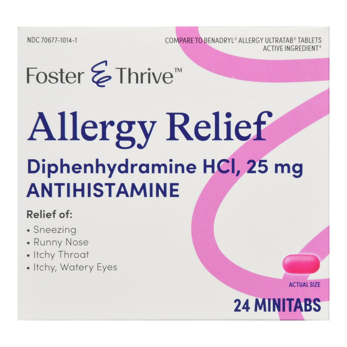 ALLERGY RELIEF ANTIHISTAMINE,TAB FT SM 25MG (24/BX)