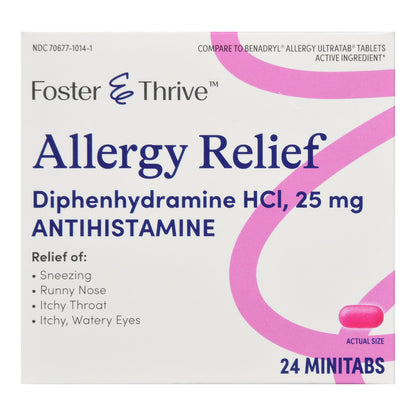 ALLERGY RELIEF ANTIHISTAMINE,TAB FT SM 25MG (24/BX)