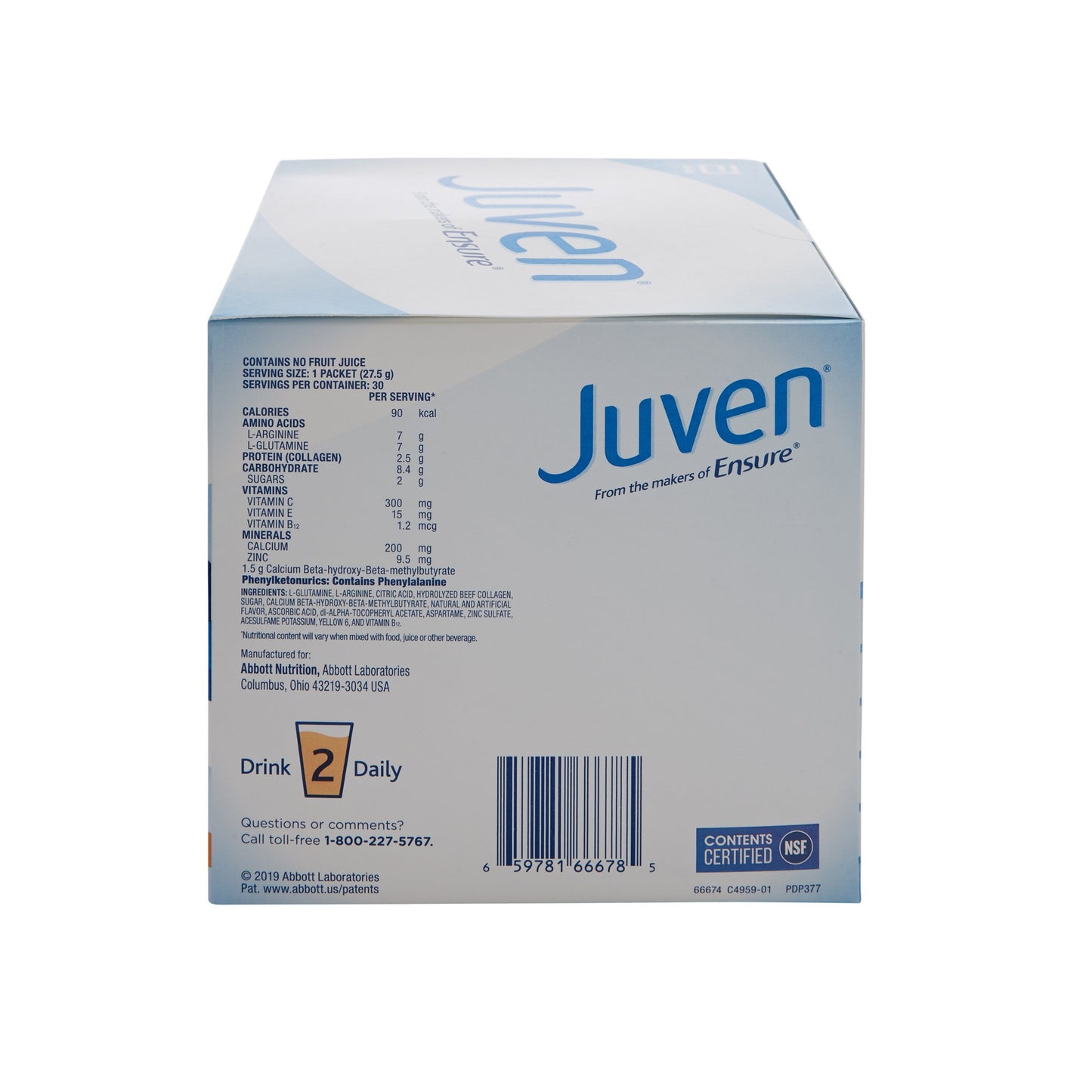 JUVEN, PDR ORG 0.97OZ PKT (30/CT 6CT/CS)