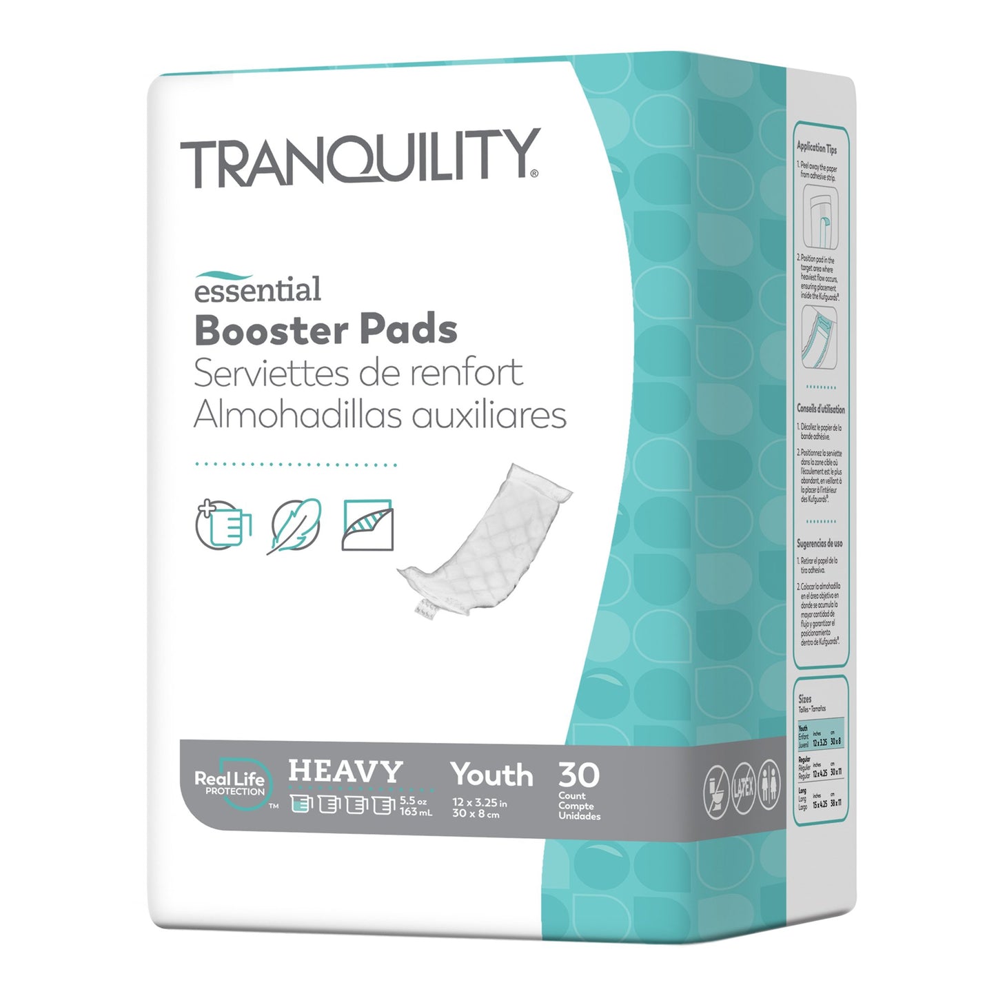 PAD, INCONT TRANQUILITY ESSENTBOOSTER 12X3.25" (30/BG 6BG/C