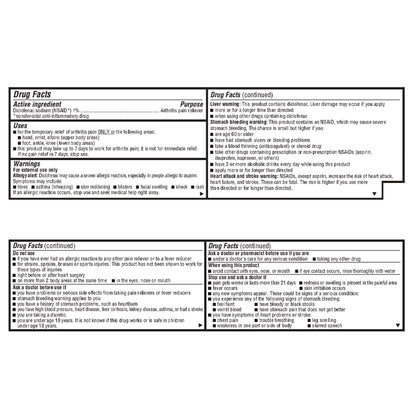 DICLOFENAC SODIUM, GEL TOPICAL1% 100GM (24/CS)