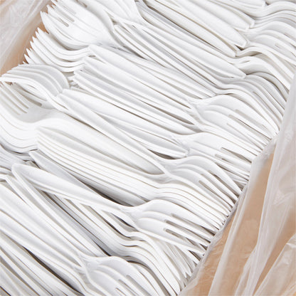 FORK, PLASTIC MED WGHT WHT 5 3/4" (1000/CS)