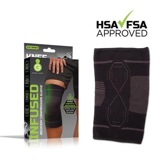 SLEEVE, KNEE COMPRSN INFUSED BLK SM/MED (48/CS)