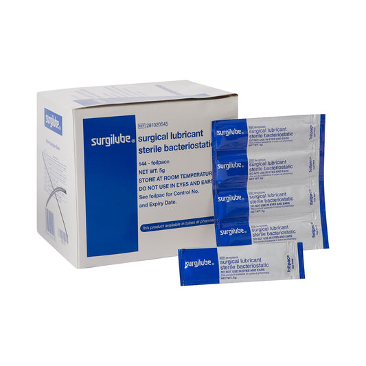 LUBRICATING JELLY, SURGILUBE 5GM FOIL PK (144/BX 6BX/CS)