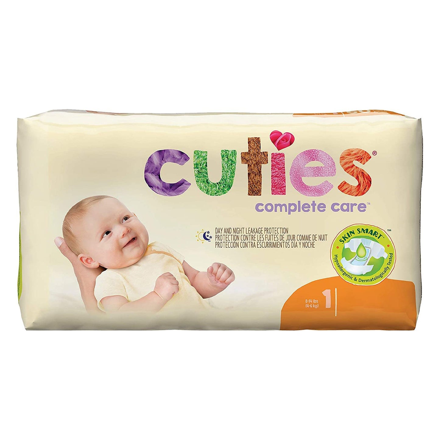 DIAPER, BABY CUTIES PREVAIL 8-14LBS SZ1 (25/PK 8PK/CS)