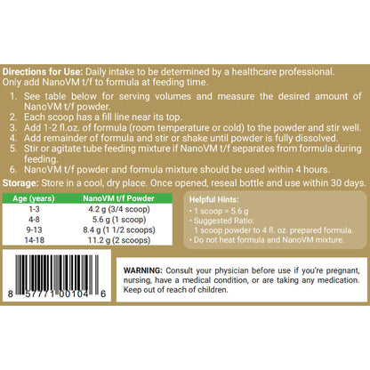 SUPPLEMENT, VIT/MIN NANO VM TFPOWDER 275G