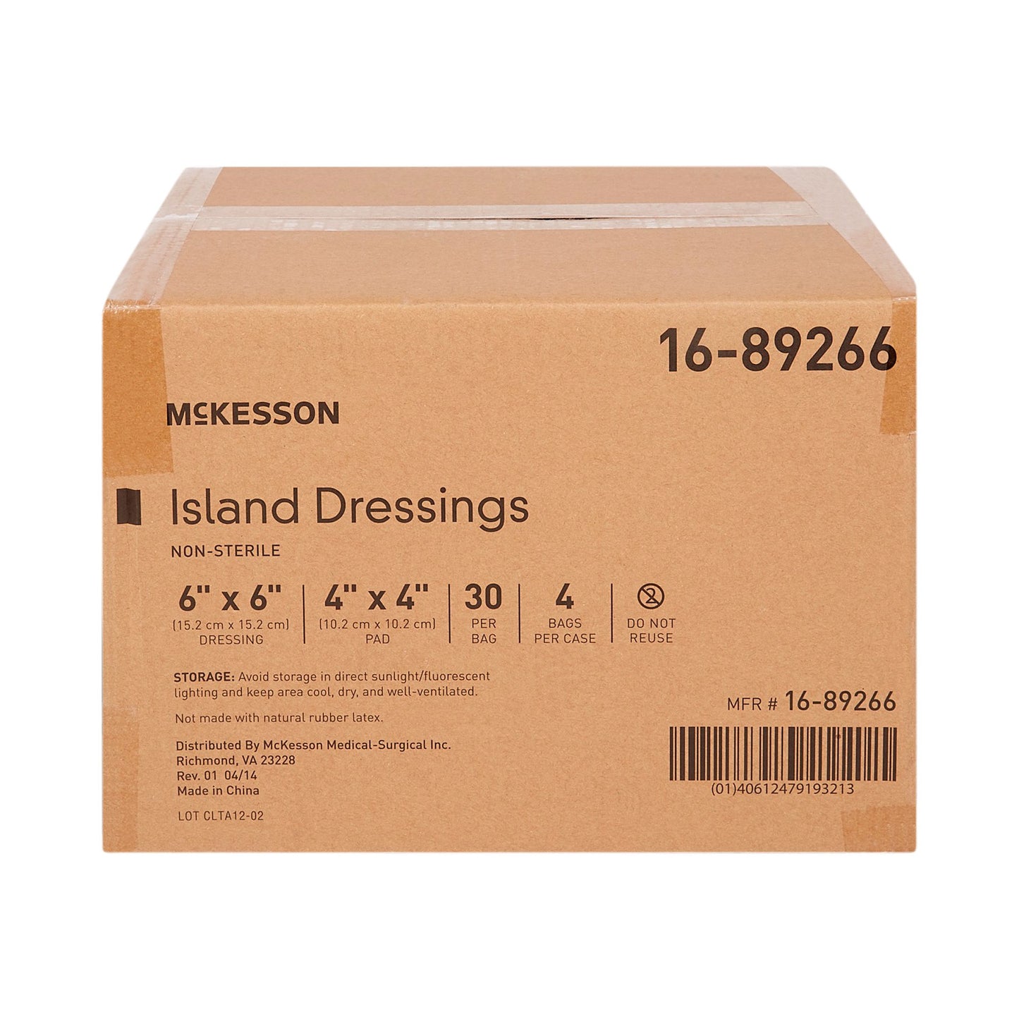 DRESSING, ISLAND BORDER-GAUZE N/S LF 6"X6" (30/BG 4BG/CS)