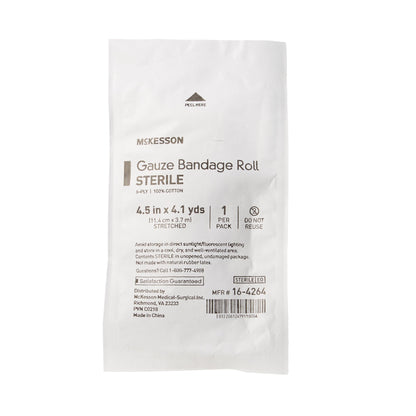 BANDAGE ROLL, GAUZE FLUFF STR 4.5"X4.1YDS (100RL/CS)