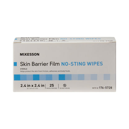 WIPE, SKIN BARRIER FILM NO STING (25EA/BX 100BX/CS)