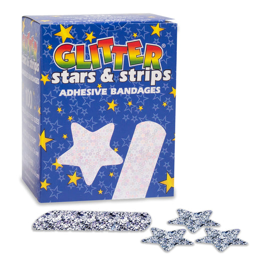 BANDAGE, GLITTER STRIPS 3/4"X3" (100/BX)