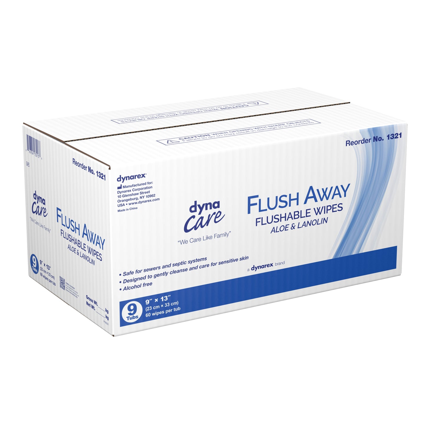 WASHCLOTH, FLUSH AWAY 9X13 (60/BX 9BX/CS)