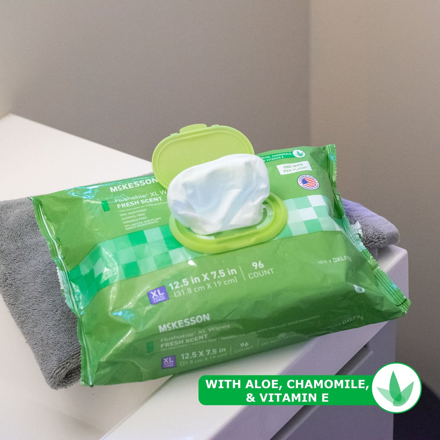 WIPE, WET FLUSHABLE XL SCENTEDSFT PK W/LID (96/PK 6PK/CS)