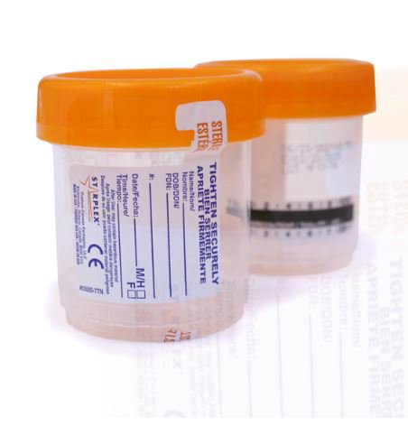 CONTAINER, SPECIMEN STARCLICK W/DBL CAP ORG 100ML (400/CS)