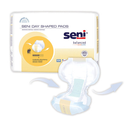 PAD, SENI SHAPED DRY (10/PK 6PK/CS)