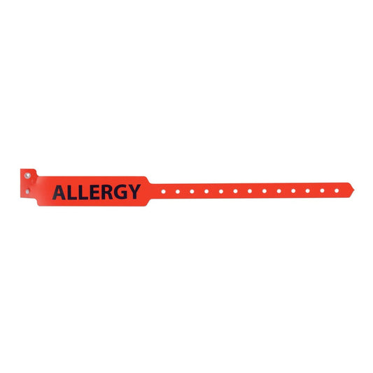 BAND, ALERT ADLT RED ALLERGY (500/BX) PREDYN