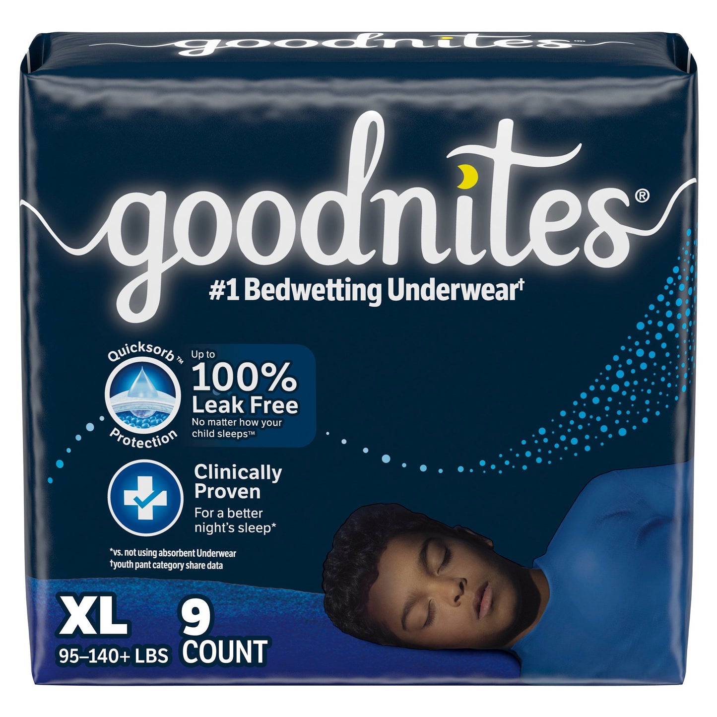 UNDERWEAR, GOODNITES YTH BOY XLG (9/PK 4PK/CS)