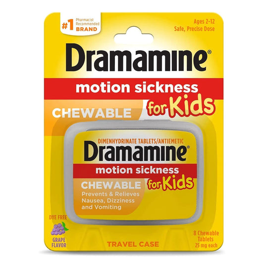 DRAMAMINE, TAB CHEW F/KIDS GRAPE (8/BX)