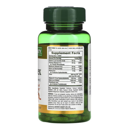 SUPER B-COMPLEX-VIT C, TAB NATURES BOUNTY (150/BT)