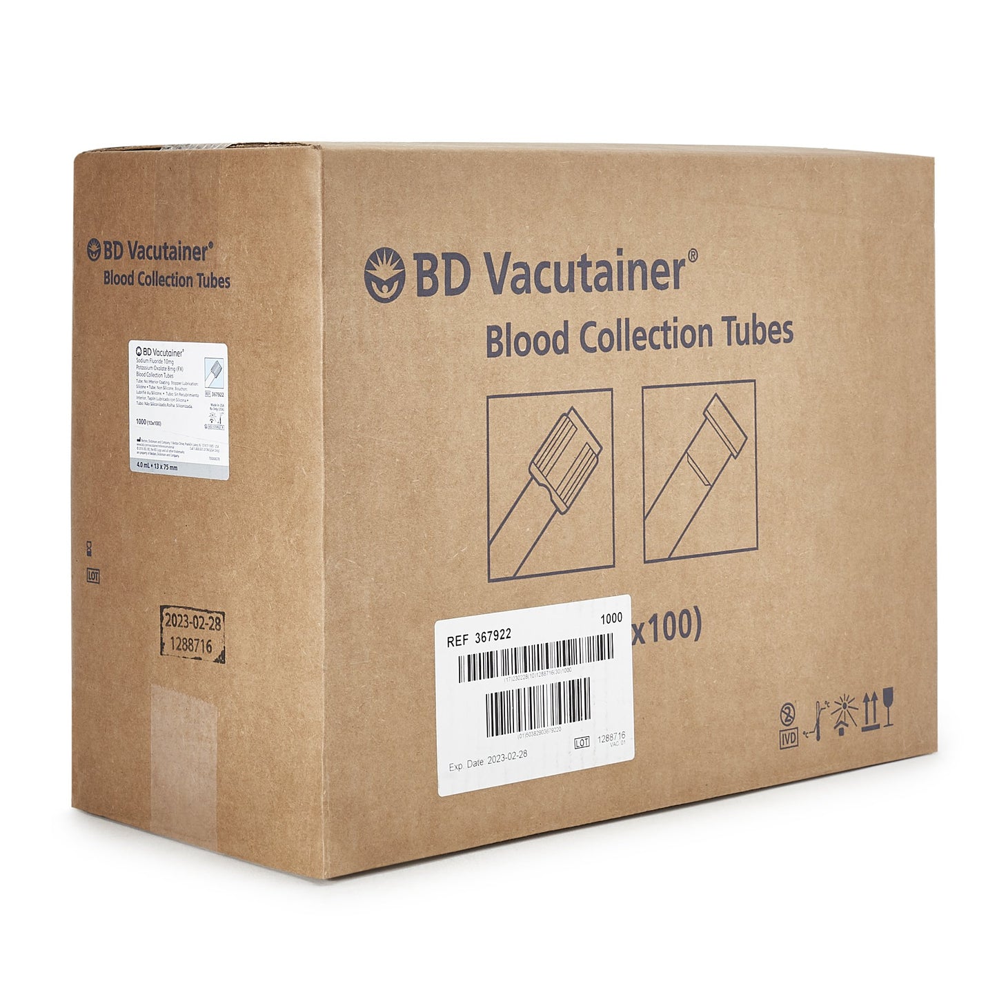 TUBE, BLD COL SODFL GRY 4ML PLAS VACUTAINER (100/BX 10BX/CS)