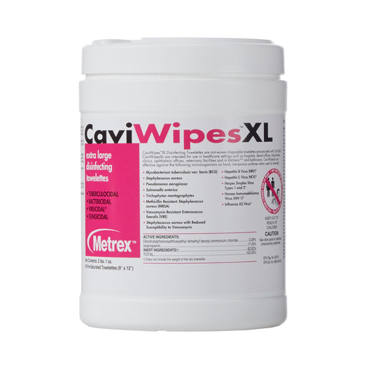 WIPE, DISINFECTANT CAVIWIPES XLG 10"X12" (66/CN 12