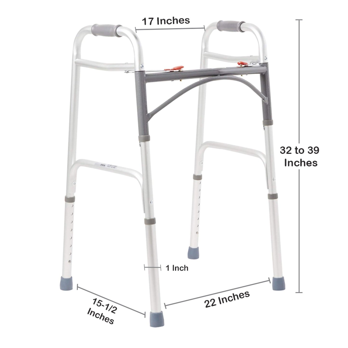 WALKER, DUAL FOLDING ADLT 350LBS (4/CS)