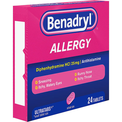 BENADRYL ULTRA, TAB 25MG (24/BX 24BX/CS)