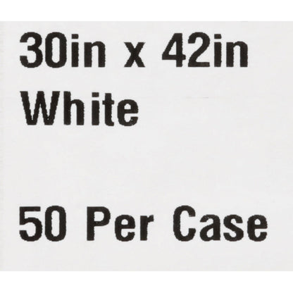 GOWN, EXAM T/P/T ECON WHT 30X42 (50/CS)