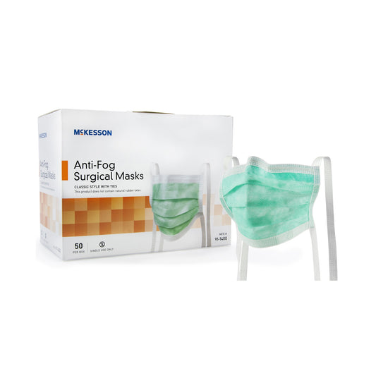 MASK, SURG TIES ASTM1 ANTIFOG (50/BX 6BX/CS)