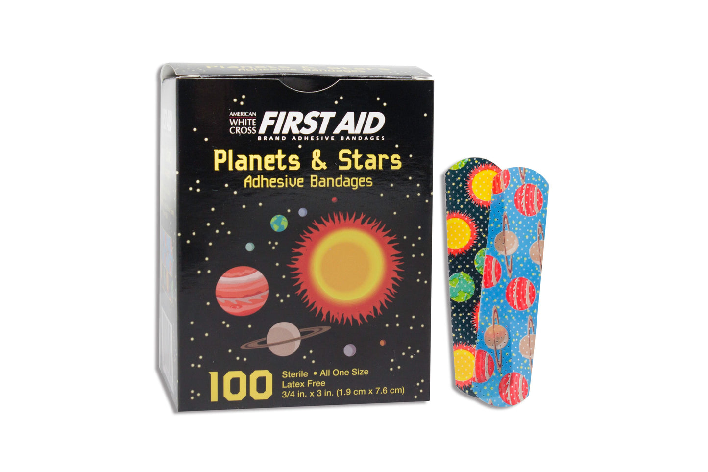 BANDAGE, ADH PLANET/STARS 5/8X2.25" (100/BX 12BX/CS)