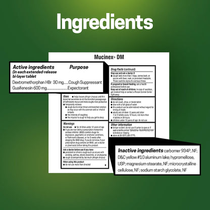 MUCINEX DM, TAB 600-30MG (40/CT)