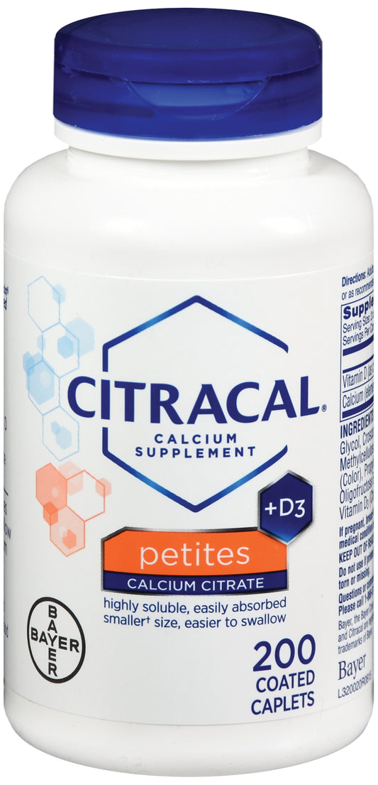 CITRACAL CALC + D3, TAB PETITE(200/BT)