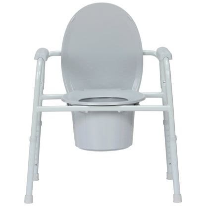 COMMODE, N/FLD STL FRAME 350LBS (4/CS)