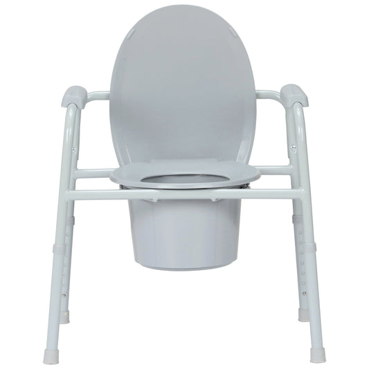 COMMODE, N/FLD STL FRAME 350LBS (4/CS)