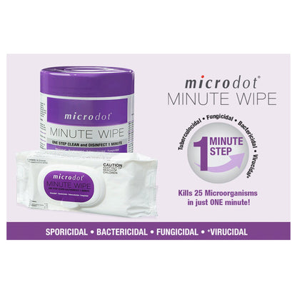WIPE, MICRODOT MINUTE FLOWPACK(60/PK 24PK/CS)