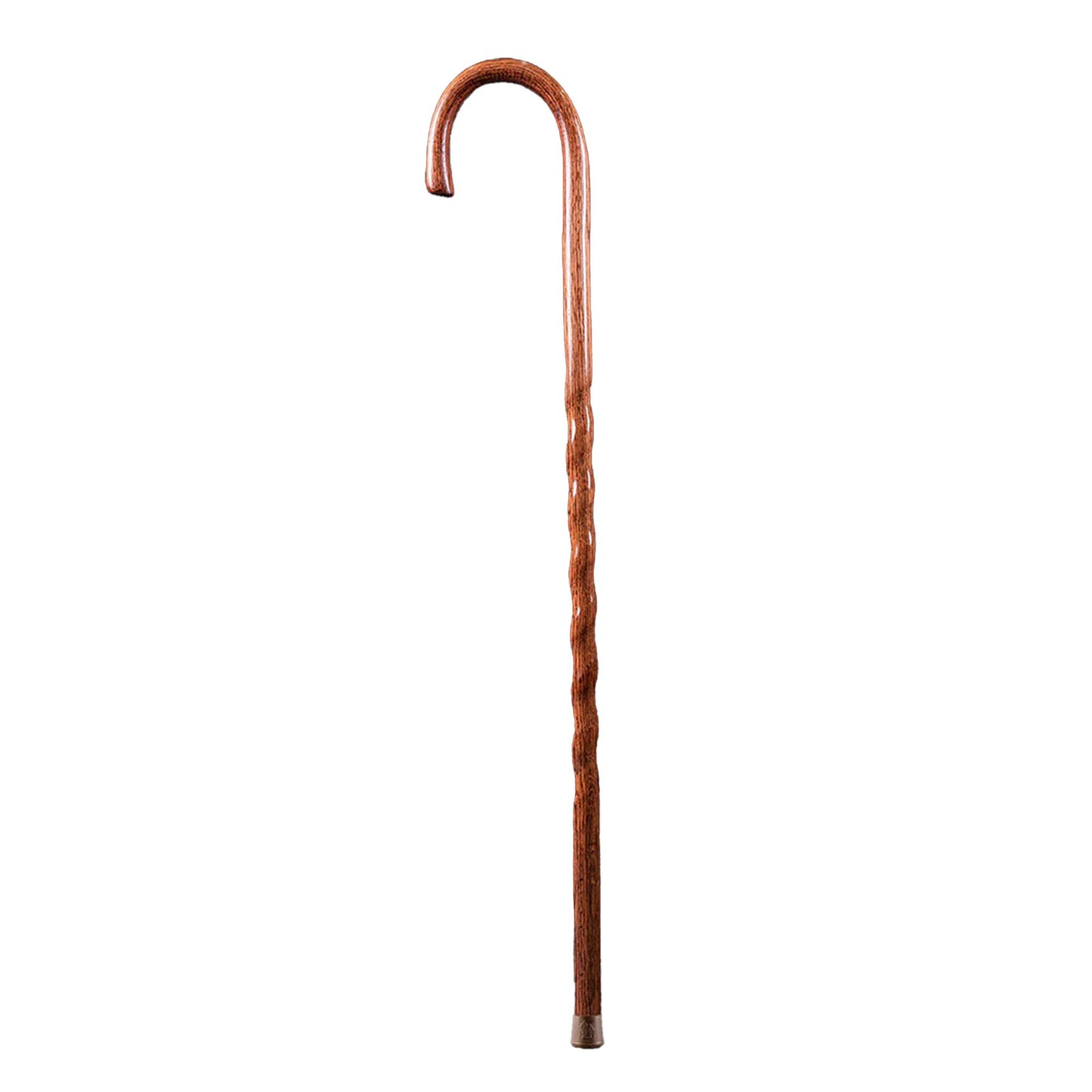 CANE, WALKING WOOD BRAZOS 37 TWISTED OAK CROOK NECK RED 37"