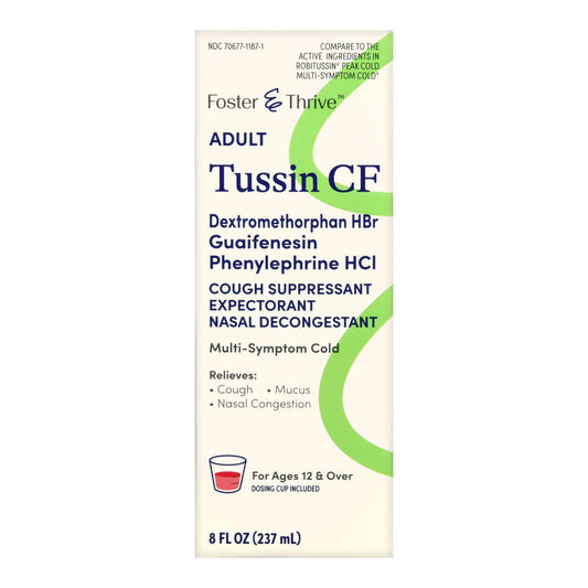 TUSSIN CF, LIQ FT 100-10-5MG 8OZ
