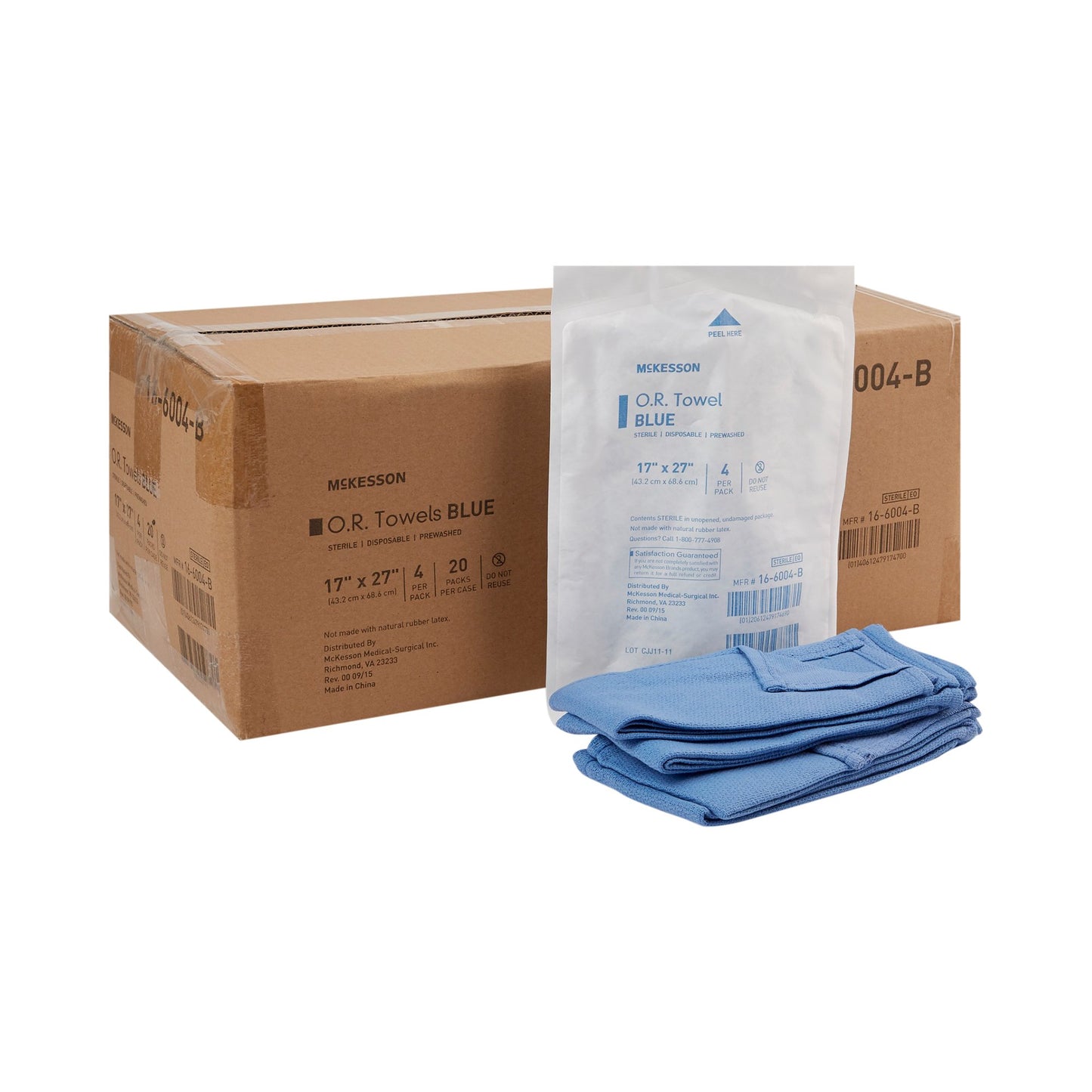 TOWEL, OR STR BLU DISP (4/PK 20PK/CS)