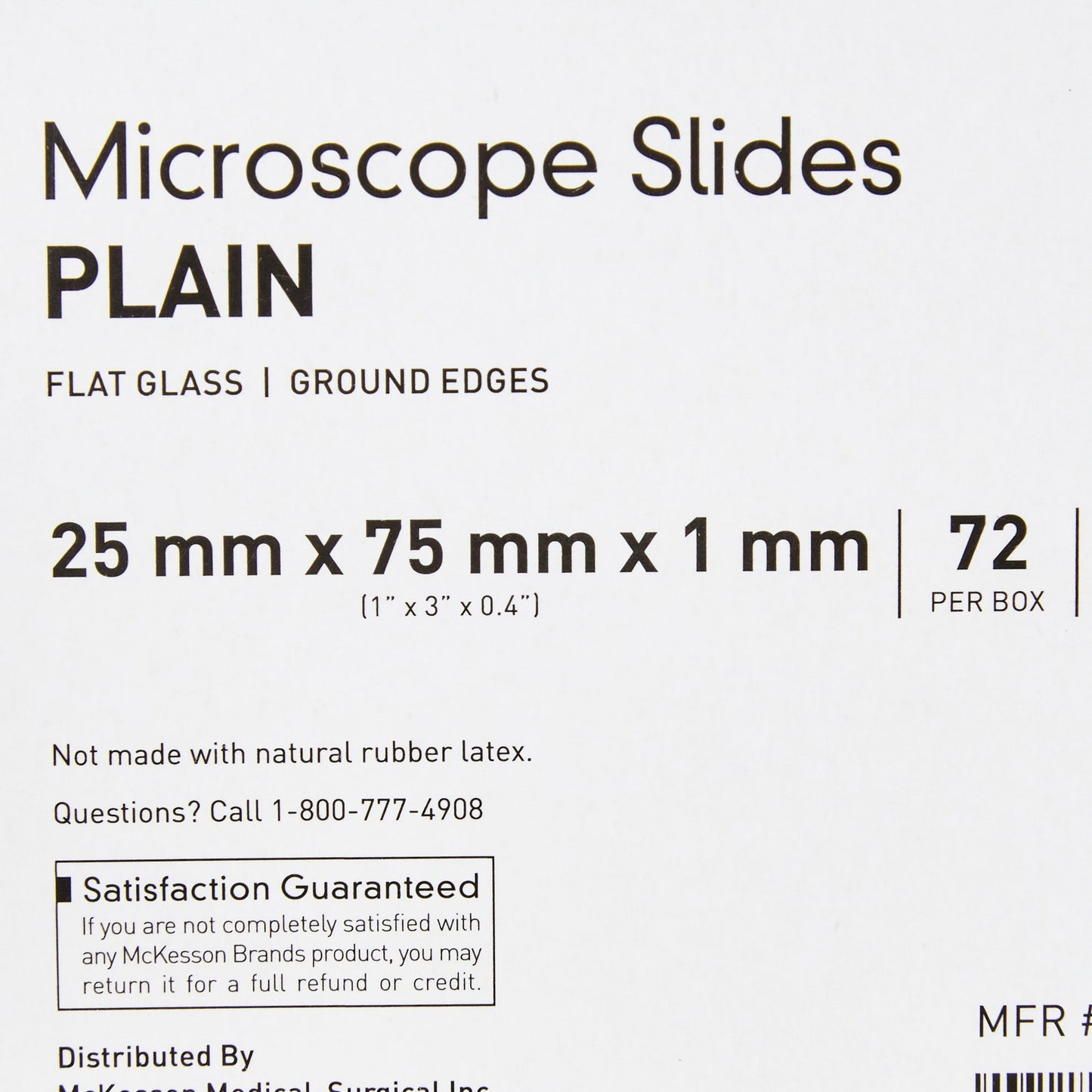 SLIDE, PLAIN 3X1X1 (72/BX 20BX/CS)