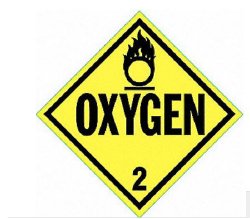 SIGN OXYGEN CAUTION 10X10